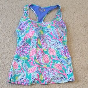 Colorful Pineapple Print Tank Top